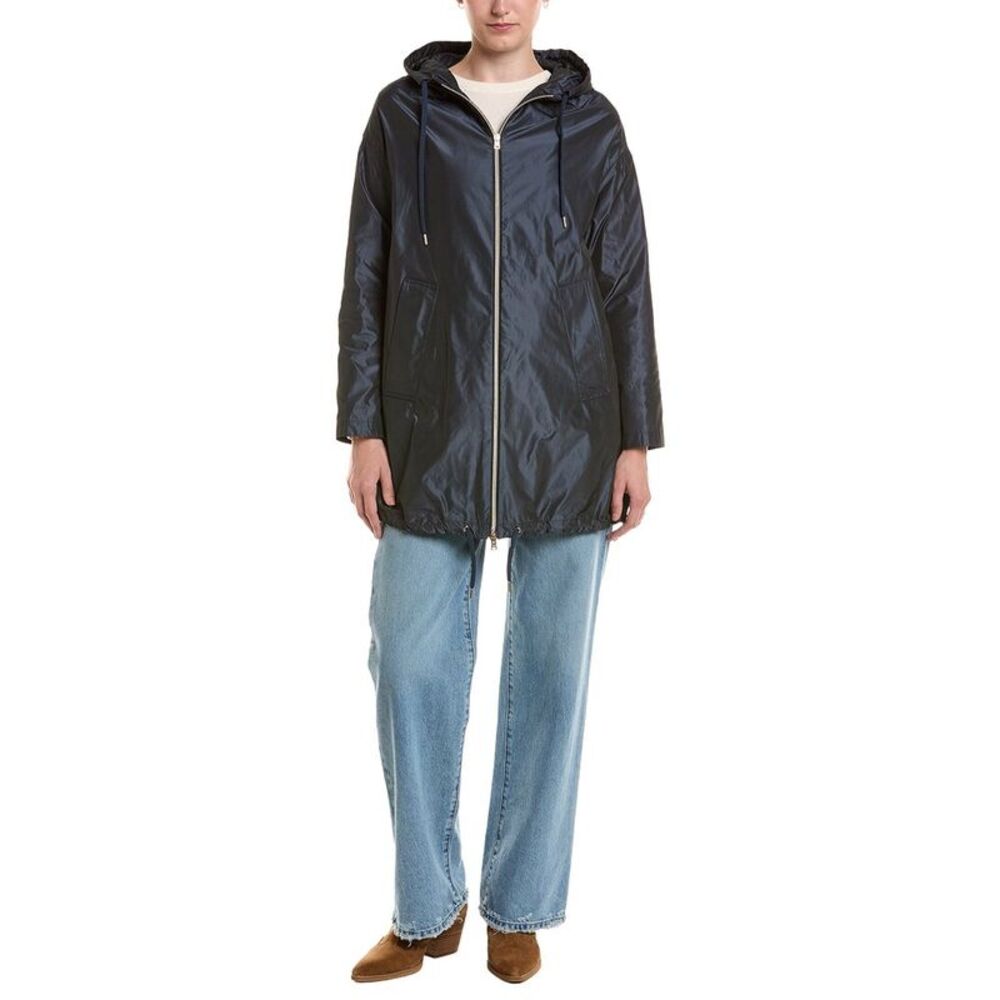 Herno Womens  Waterproof Hooded Jacket, Blue